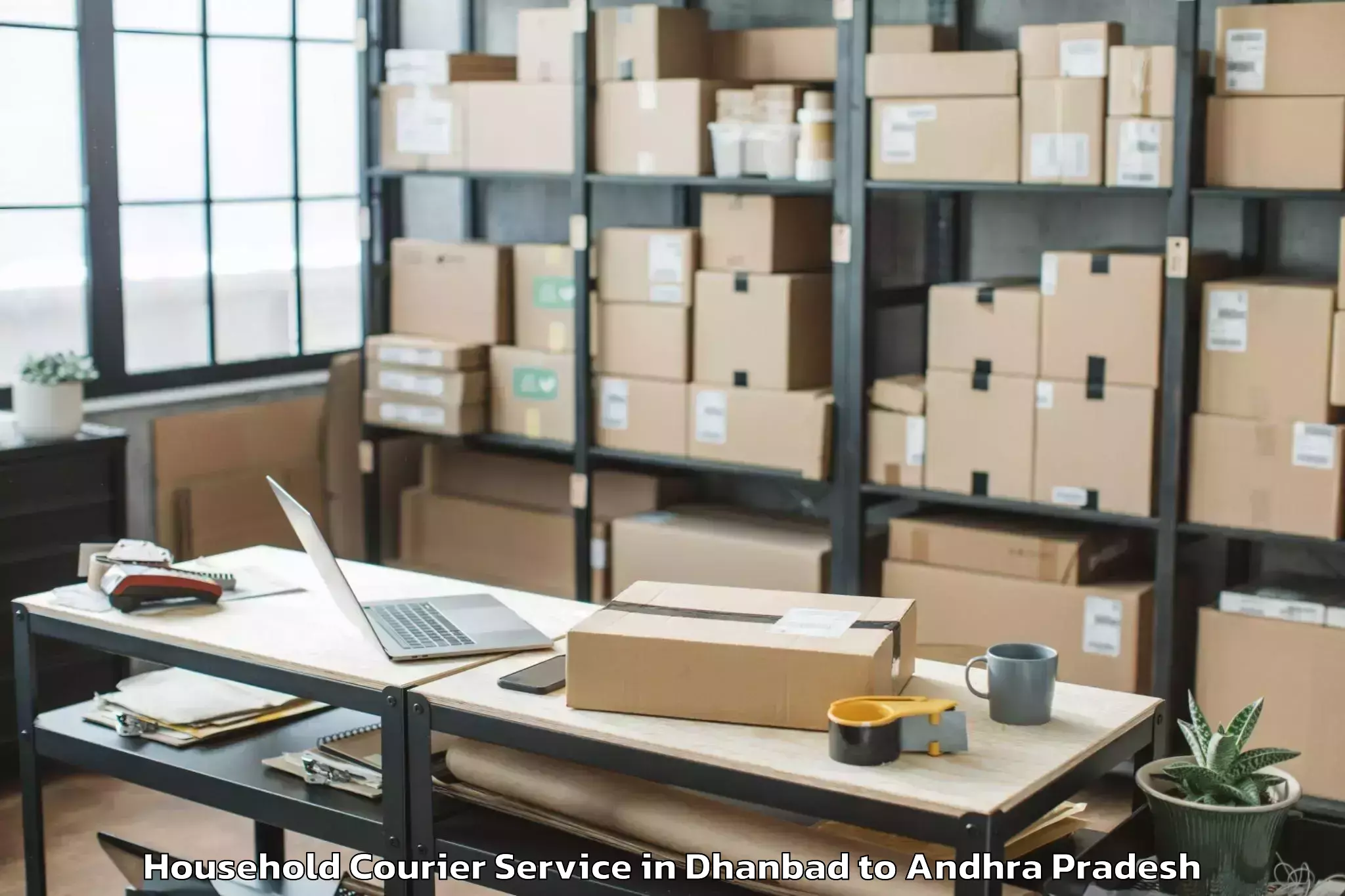 Quality Dhanbad to Korisapadu Household Courier